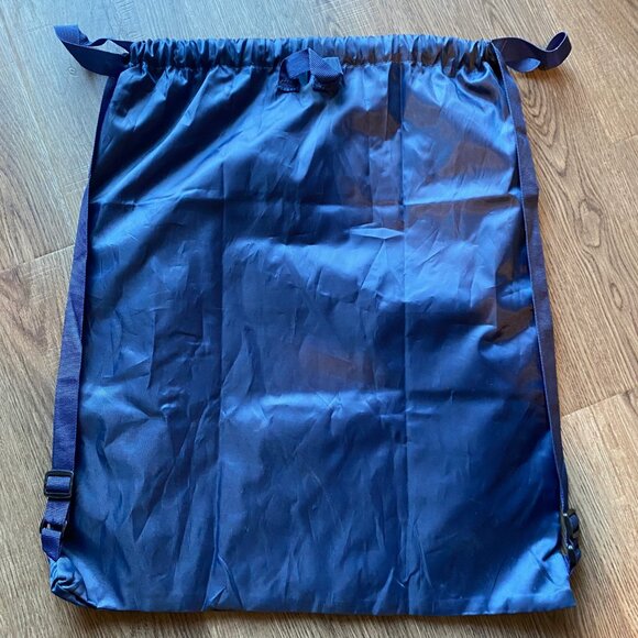 Skechers Drawstring Bag 20x16 - Navy Blue Gym‎ Backpack Lightweight Tote - Picture 2 of 4